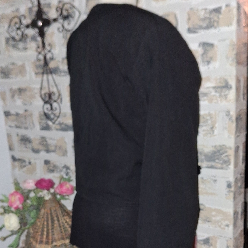 Bohemian Black Jacket With Vibrant Pattern - image 4